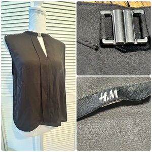 H&M Charcoal Sleeveless Top with Buckle